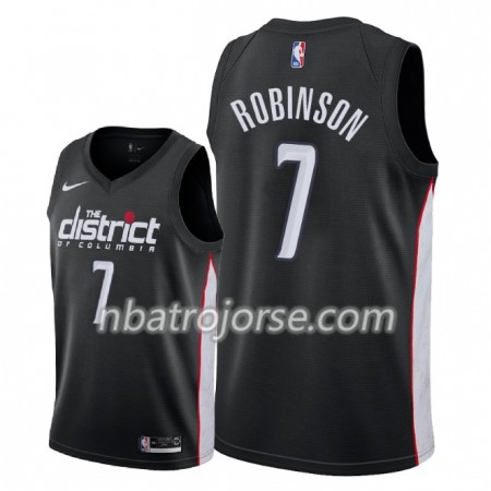 Män Washington Wizards Tröja Devin Robinson 7 2018-19 Nike City Edition Svart Swingman